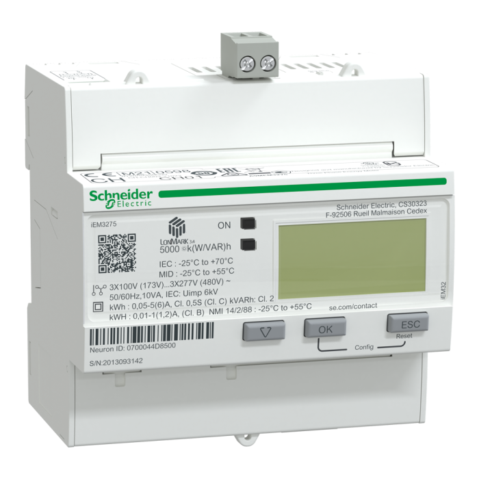 Лічильник енергії, 1-5 А, Acti9 - Schneider Electric [A9MEM3275]