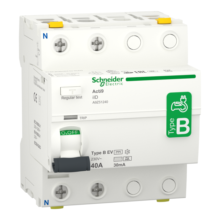 Автоматичний вимикач захисного відключення (пзв), 40 А, Acti9 - Schneider Electric [A9Z51240]