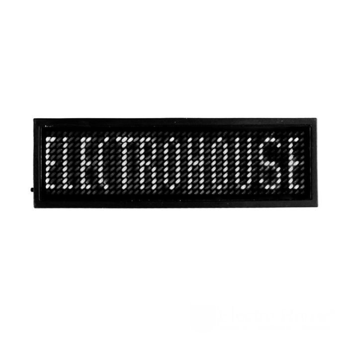LED бейдж, білий, Electro House [EH-BL-003]