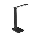 LED світильник настільний з бездротовою зарядкою 10 Вт, 2700К/4100К/6500К, чорний, Electro House [EH-LMT-WC2]