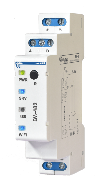 Контролер WEB-доступу з WI-FI ЕМ-482-1 (з антеною під роз'єм SMA), Новатек-Електро