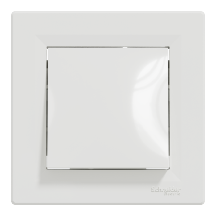 Вимикач, білий, 1-клавішний, 10 А, Asfora - Schneider Electric [EPH0100121]