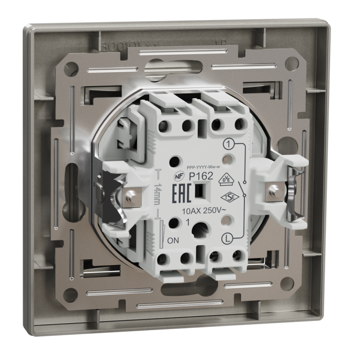 Вимикач, бронза, 1-клавішний, 10 А, Asfora - Schneider Electric [EPH0100169]