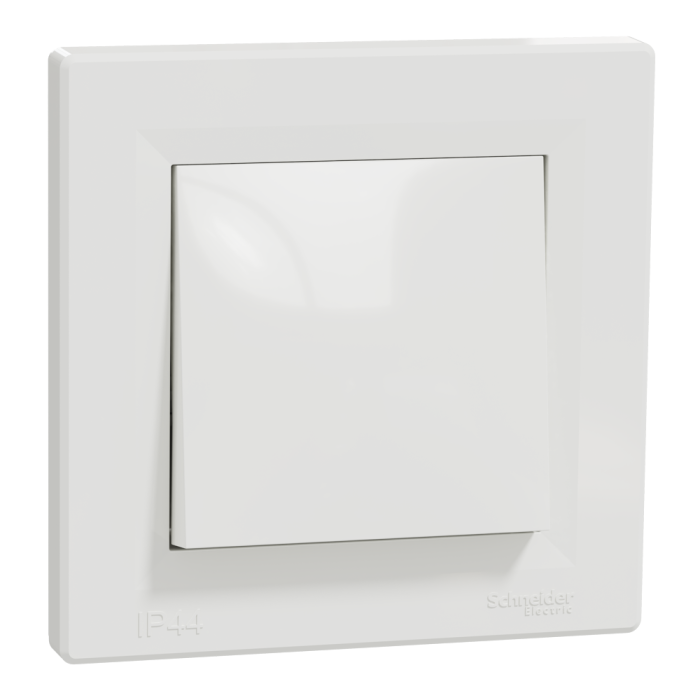 Вимикач, білий, 1-клавішний, 10 А, Asfora - Schneider Electric [EPH0100221]