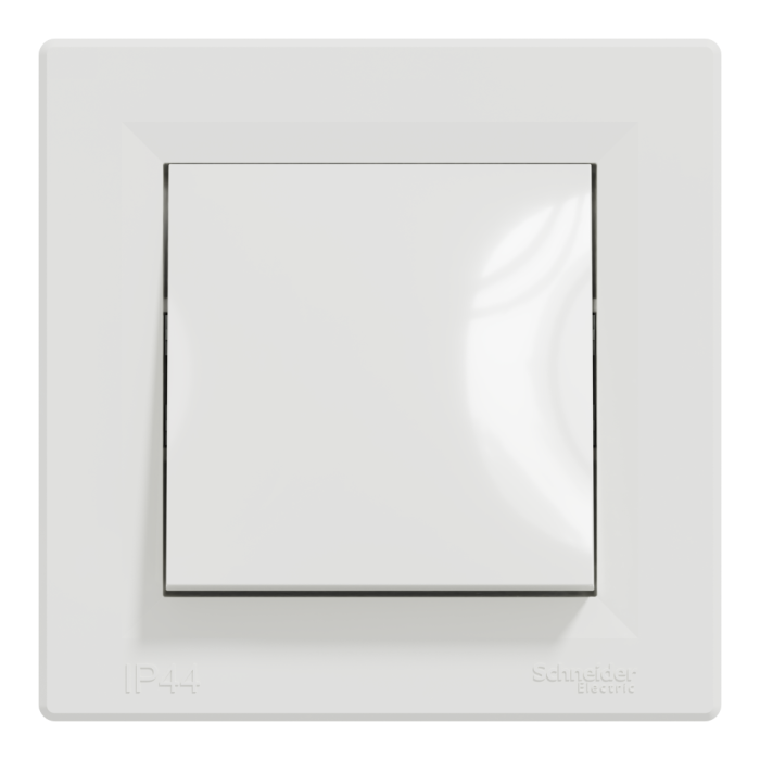 Вимикач, білий, 1-клавішний, 10 А, Asfora - Schneider Electric [EPH0100221]