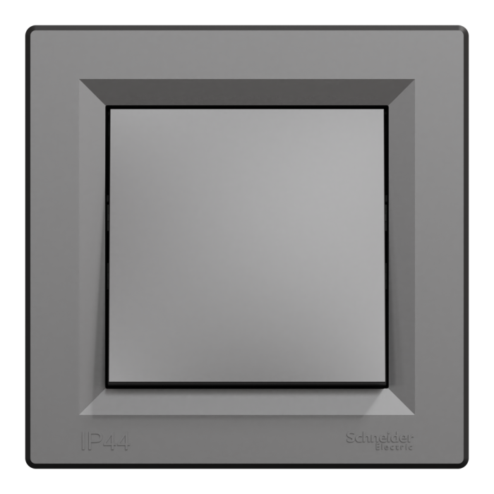 Вимикач, чорний, 1-клавішний, 10 А, Asfora - Schneider Electric [EPH0100271]