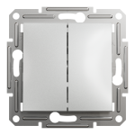 Вимикач, алюмінієвий, 2-клавішний, 10 А, Asfora - Schneider Electric [EPH0300161]
