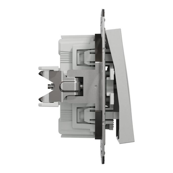 Вимикач, алюмінієвий, 2-клавішний, 10 А, Asfora - Schneider Electric [EPH0300161]