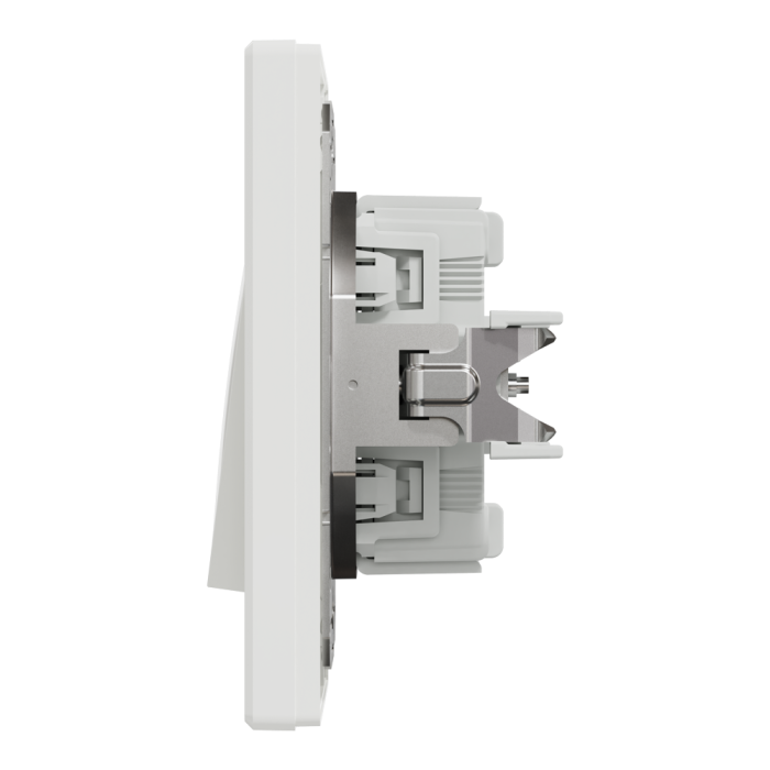 Двоклавішний перемикач самозажимний білий Asfora, Schneider Electric [EPH0600121]