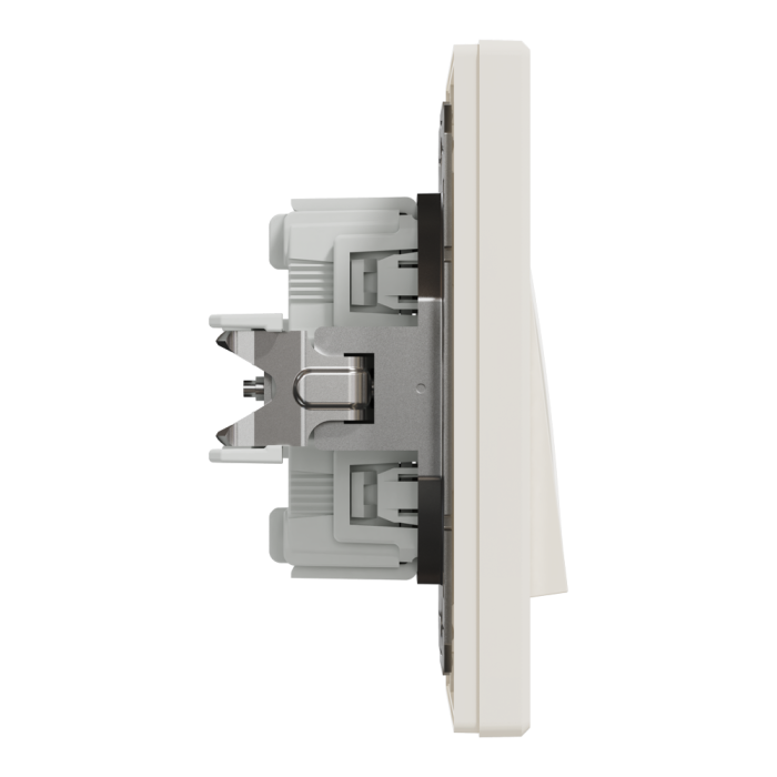 Двоклавішний перемикач самозажимний крем Asfora, Schneider Electric [EPH0600123]