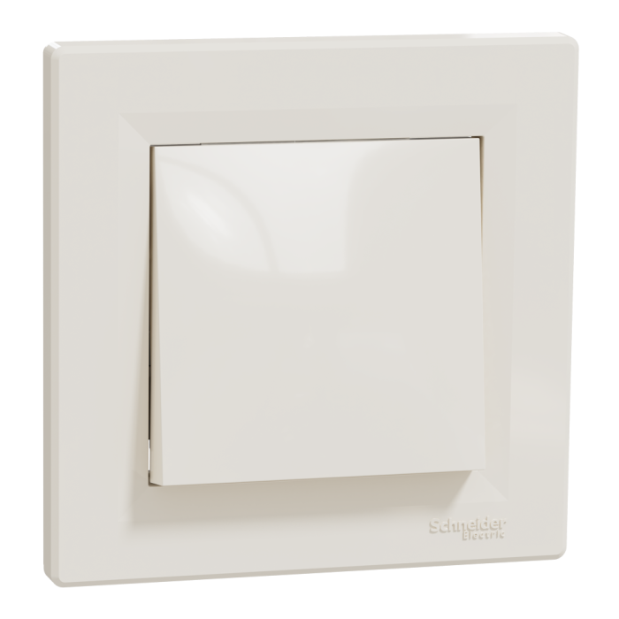 Кнопковий вимикач, самозажимний, крем Asfora, Schneider Electric [EPH0700123]