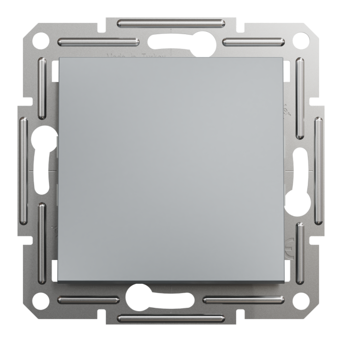 Кнопковий вимикач, самозажимний, Asfora сталь, Schneider Electric [EPH0700162]