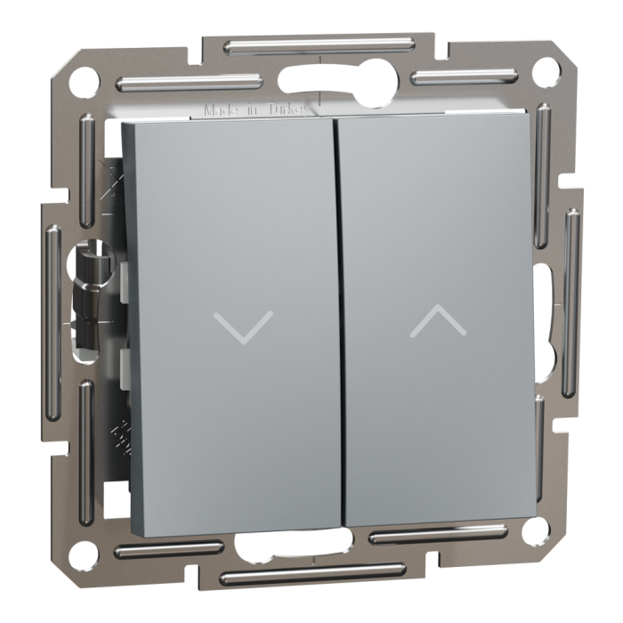 Кнопка 2-клавішна, сталь, 10 А, Asfora - Schneider Electric [EPH1300162]