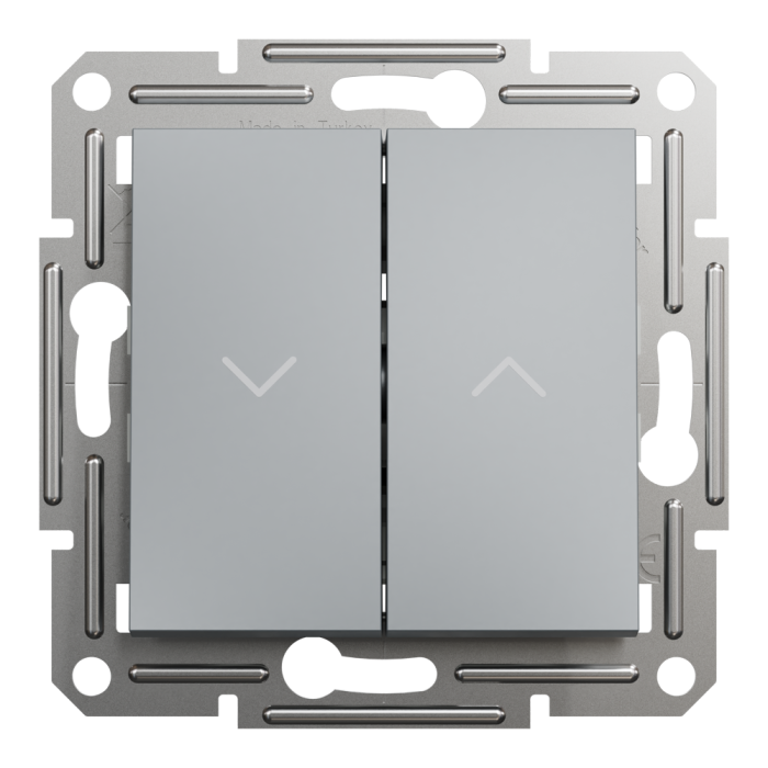 Кнопка 2-клавішна, сталь, 10 А, Asfora - Schneider Electric [EPH1300162]