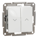 Кнопка 2-клавішна, біла, 10 А, Asfora - Schneider Electric [EPH1370121]