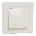 Вимикач, кремовий, 1-клавішний, 10 А, Asfora - Schneider Electric [EPH1400123]