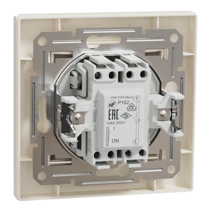 Вимикач, кремовий, 1-клавішний, 10 А, Asfora - Schneider Electric [EPH1400123]