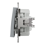 Вимикач, сталь, 1-клавішний, 10 А, Asfora - Schneider Electric [EPH1400162]