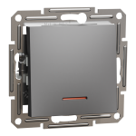 Вимикач, чорний, 1-клавішний, 10 А, Asfora - Schneider Electric [EPH1400171]