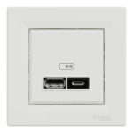 USB розетка, біла, Asfora - Schneider Electric [EPH2700321]