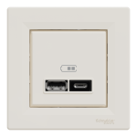 USB розетка, кремова, Asfora - Schneider Electric [EPH2700323]