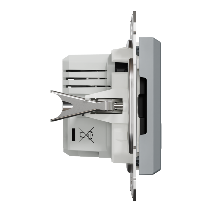 USB розетка, сталь, Asfora - Schneider Electric [EPH2700362]