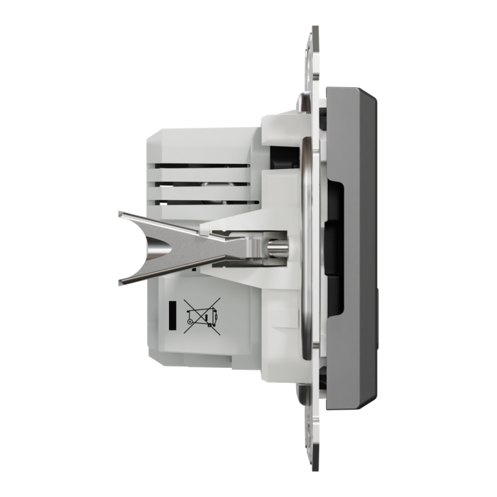 USB розетка, чорна, Asfora - Schneider Electric [EPH2700371]