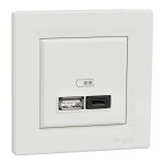 USB розетка, біла, Asfora - Schneider Electric [EPH2700421]
