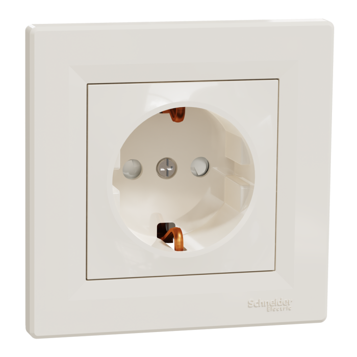 Розетка, кремова, 16 А, Asfora - Schneider Electric [EPH2900223]