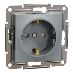 Розетка, сталь, 16 А, Asfora - Schneider Electric [EPH2900262]