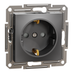 Розетка, чорна, 16 А, Asfora - Schneider Electric [EPH2900271]