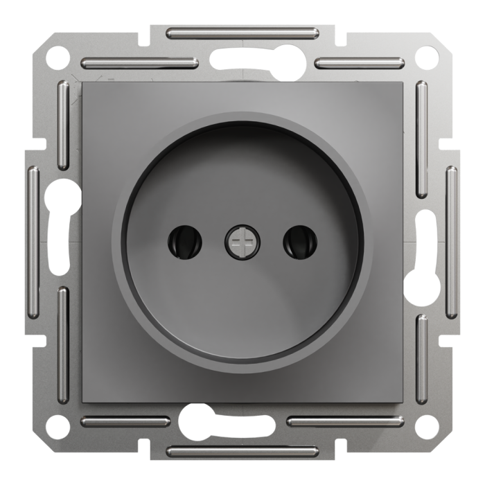 Розетка, чорна, 16 А, Asfora - Schneider Electric [EPH3000171]