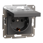 Розетка, чорна, 16 А, Asfora - Schneider Electric [EPH3100171]