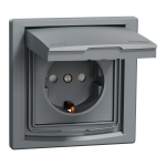 Розетка, сталь, 16 А, Asfora - Schneider Electric [EPH3100362]