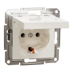 Розетка з заземленням та кришкою, кремовий, Asfora, без рамки, Schneider Electric [EPH3170123]