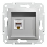 Мультимедійна розетка, алюмінієва, Asfora - Schneider Electric [EPH4300161]