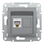 Мультимедійна розетка, сталь, Asfora - Schneider Electric [EPH4300162]