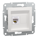 Розетка RJ45, тип UTP, категорія 5E, білий, Asfora, без рамки, Schneider Electric [EPH4370121]