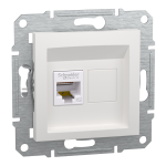 Розетка RJ45, тип UTP, категорія 5E, білий, Asfora, без рамки, Schneider Electric [EPH4370121]