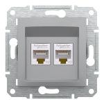 Мультимедійна розетка, алюмінієва, Asfora - Schneider Electric [EPH4400161]