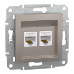 Мультимедійна розетка, бронза, Asfora - Schneider Electric [EPH4400169]