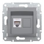 Мультимедійна розетка, сталь, Asfora - Schneider Electric [EPH4700162]