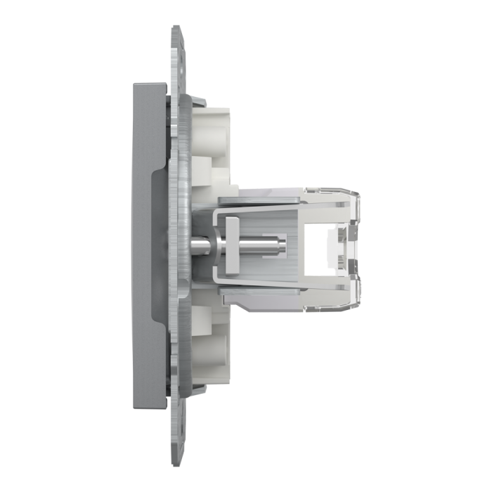 Розетка RJ45, тип UTP, кат.6 Asfora сталь, Schneider Electric [EPH4700162]