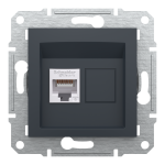 Мультимедійна розетка, чорна, Asfora - Schneider Electric [EPH4700171]