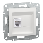 Розетка RJ45, тип UTP, категорія 6, білий, Asfora, без рамки, Schneider Electric [EPH4770121]