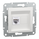 Розетка RJ45, тип UTP, категорія 6, білий, Asfora, без рамки, Schneider Electric [EPH4770121]