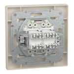 Мультимедійна розетка, кремова, Asfora - Schneider Electric [EPH4800123]