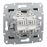 Мультимедійна розетка, чорна, Asfora - Schneider Electric [EPH4800171]