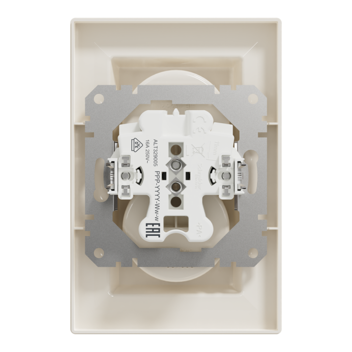 Розетка подвійна без заземлення кремова Asfora, Schneider Electric [EPH9700123]