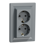 Розетка, сталь, 16 А, Asfora - Schneider Electric [EPH9900162]